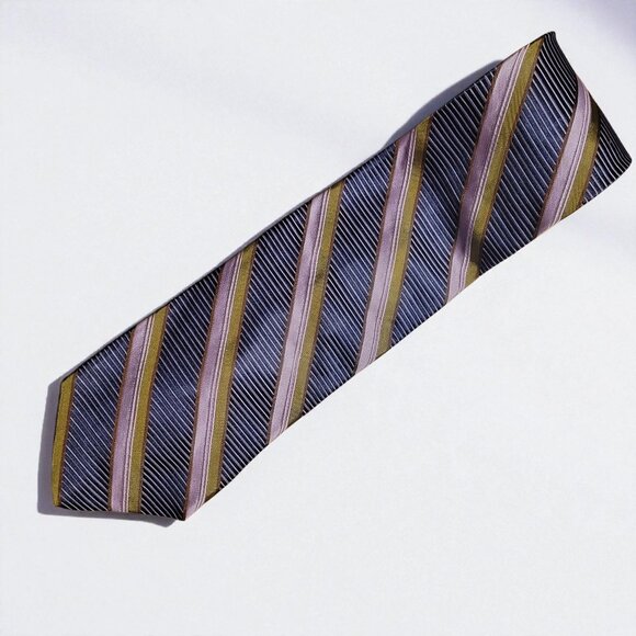 Vintage Robert Talbott "Best of Class" Nordstrom Silk/Cotton Striped Necktie - Picture 1 of 6
